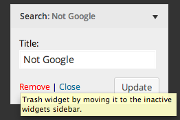 Widgets can be trashed while in customizer, causing them to be moved to the Inactive Widgets sidebar