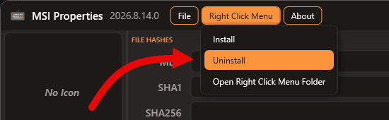 Uninstall Context Menu