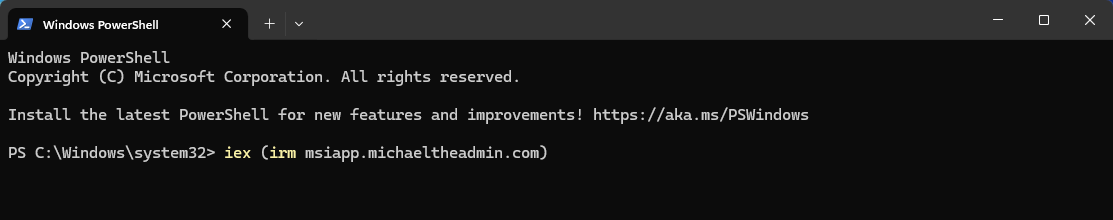 Invoke MSI Application