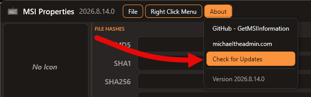 Manual Update Check