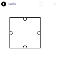 A basic beginning of an attempt at circle packing the edges with an indiviual circle on each edge.