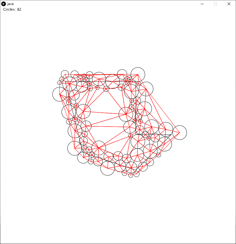 A Delaunay Triangulation of a circle packing of a shape.