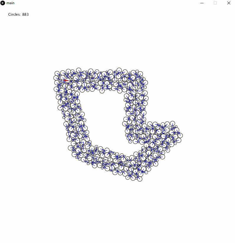 Each node in a circle packing is visited.