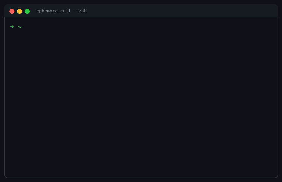 Ephemora Cell demo — install, run, JSON report, attack blocked