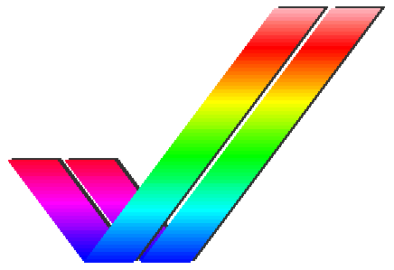 My Amiga Checkmark as rendered on an Amiga with a 2-bit plane display (yes, only 2 bits per pixel)