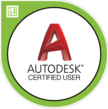 Autodesk AutoCAD Certified User certification badge