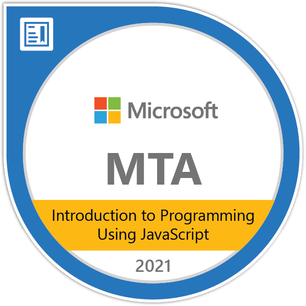 MTA: Introduction to Programming Using JavaScript certification badge
