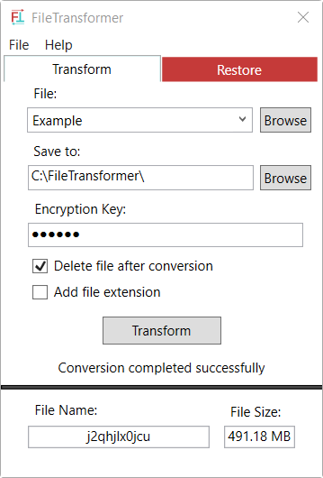 Transform example