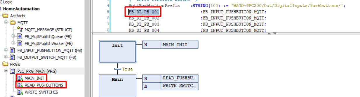 Input pushbutton logic