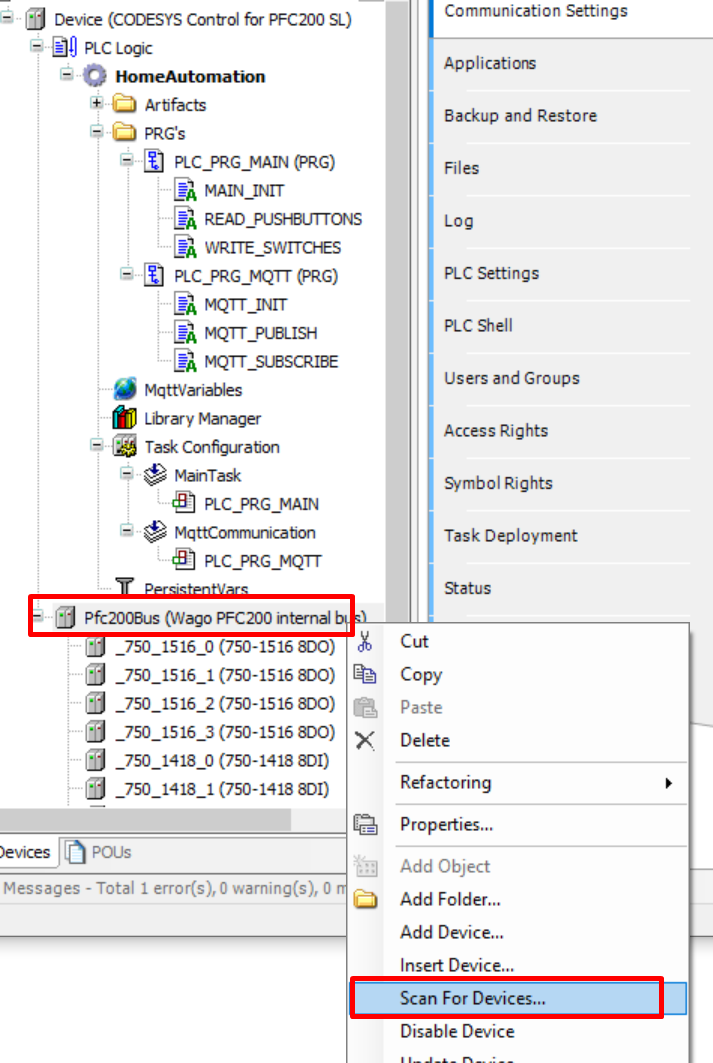 Scan to update modules