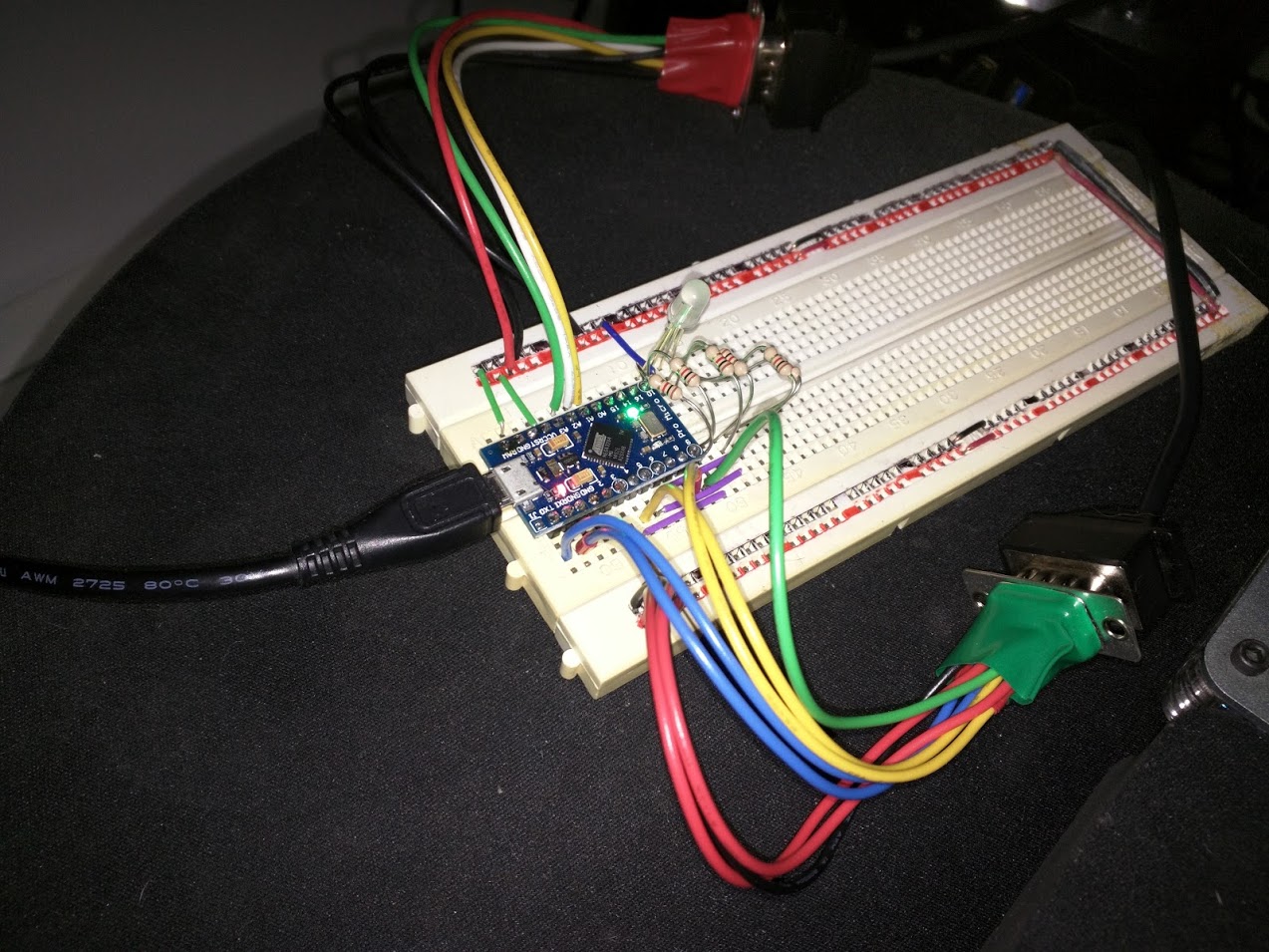 on breadboard