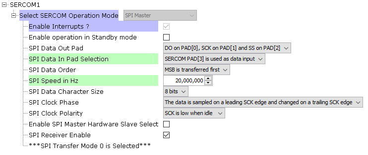 SERCOM1 SPI