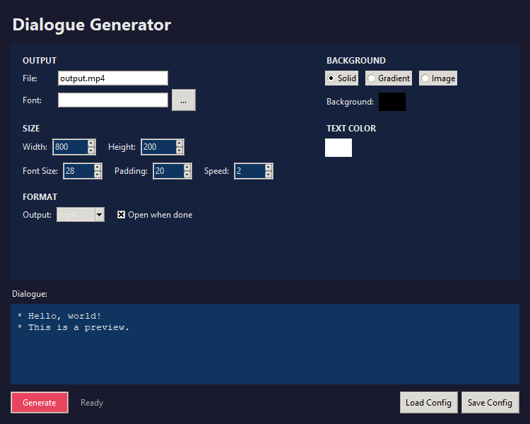 Dialogue Textbox Generator - Create Animated Dialogue Videos