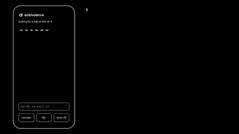 typing the tailscale hub url into the app, then pairing