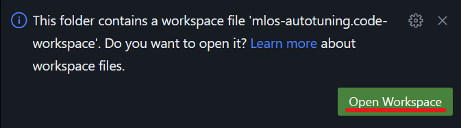 open workspace prompt