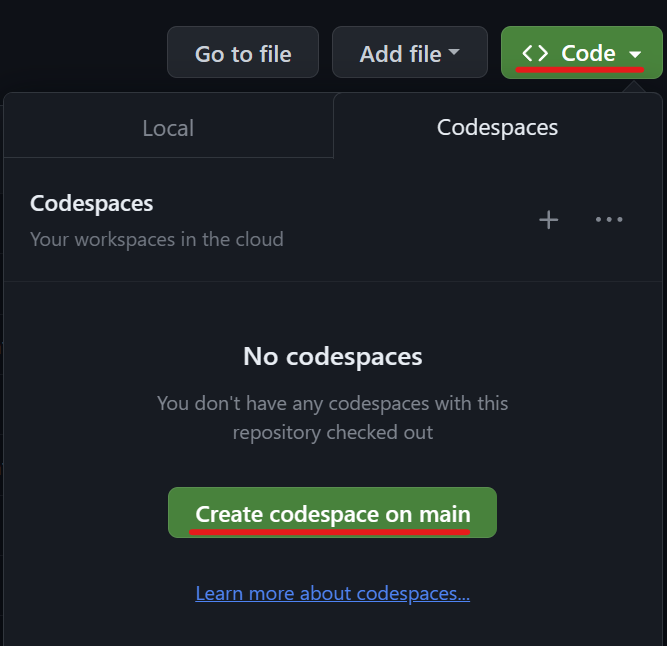 open github repo in codespace