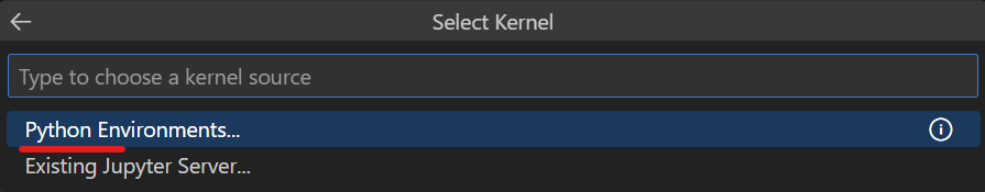 jupyter select kernel menu