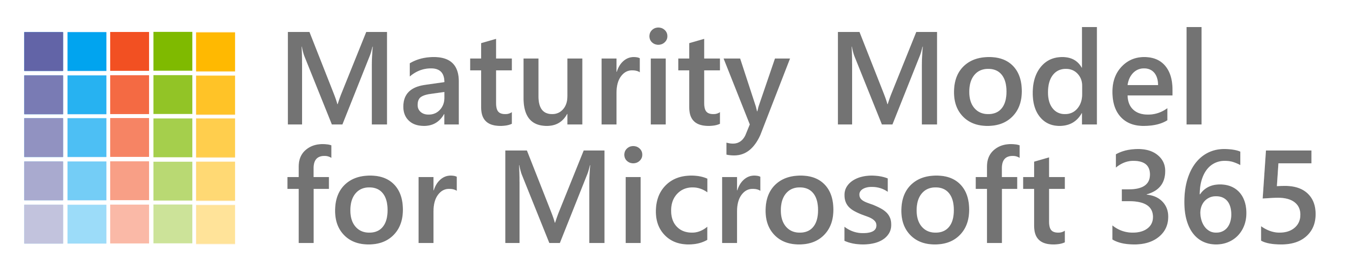 Diagram of the Maturity Model for Microsoft 365 logo representing the framework for organizational maturity assessment.