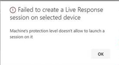 Image of error message