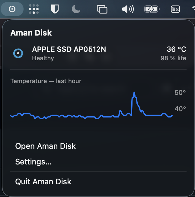 Menu bar panel