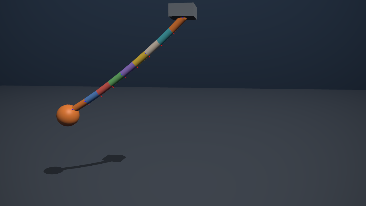 A chain of revolute joints