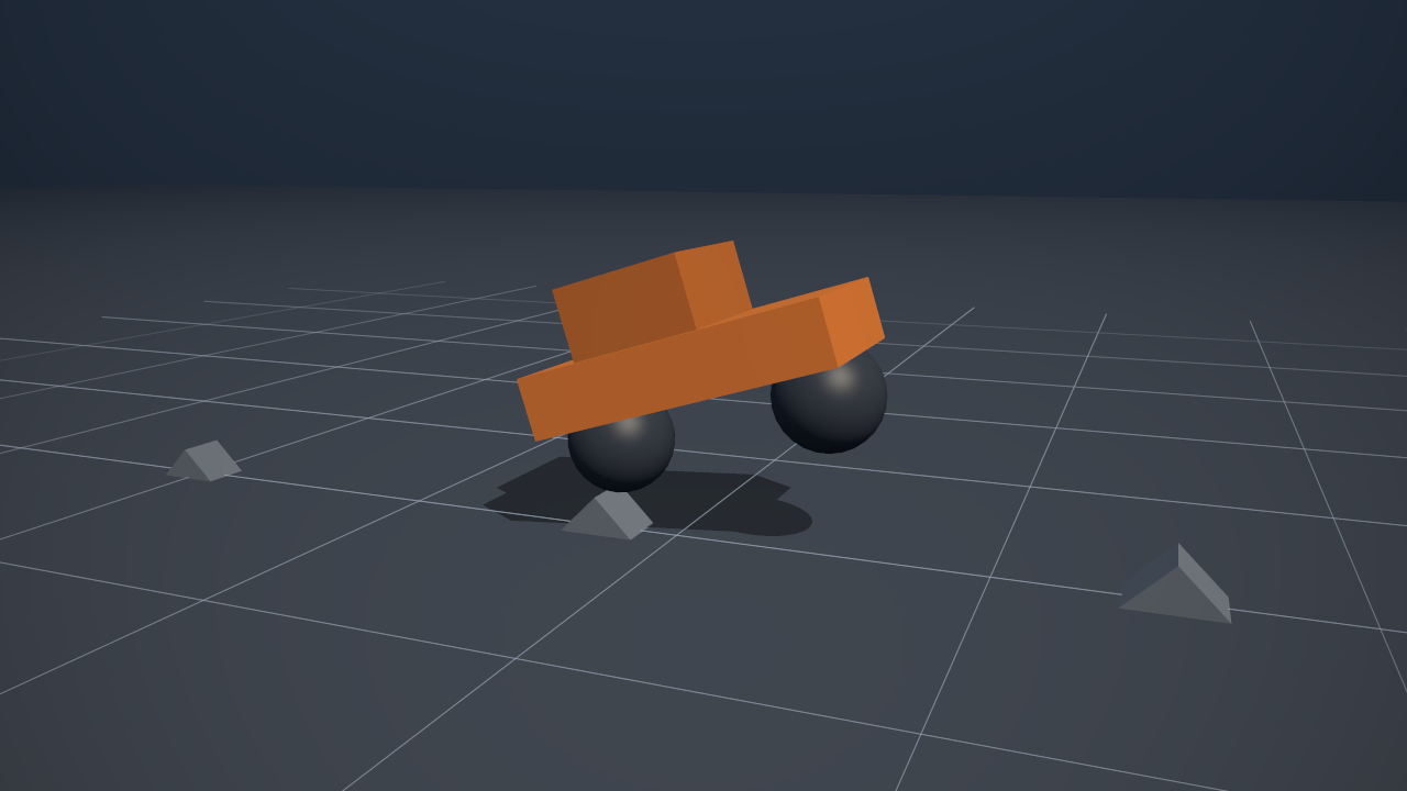 A cart on wheel joints
