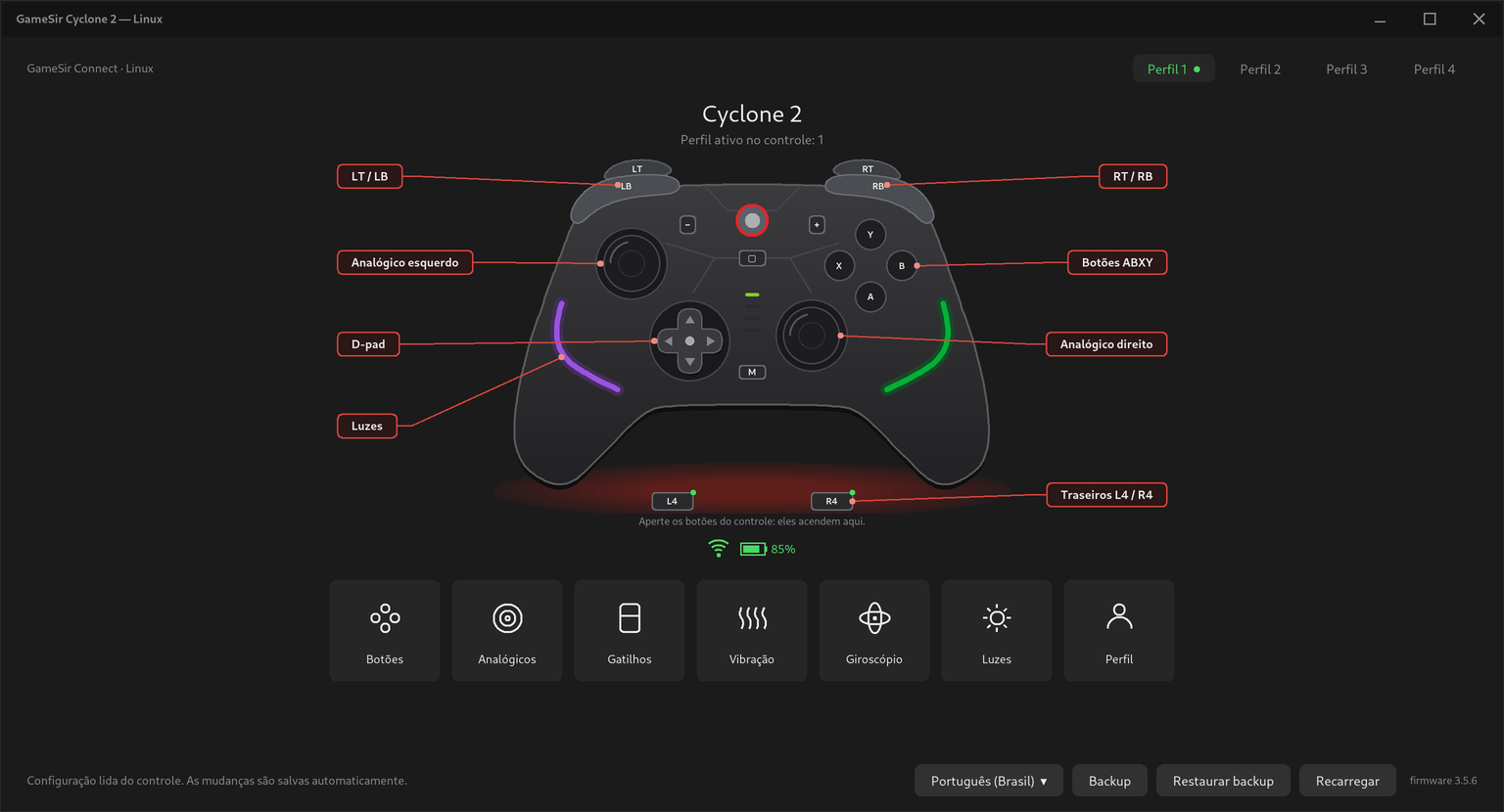 Cyclone Pad Config home page