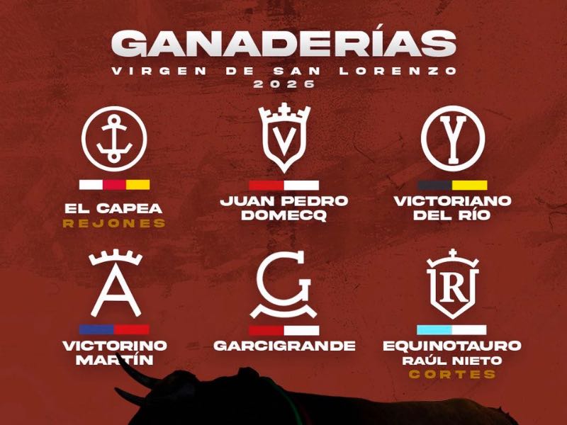 Ganaderías para septiembre. 