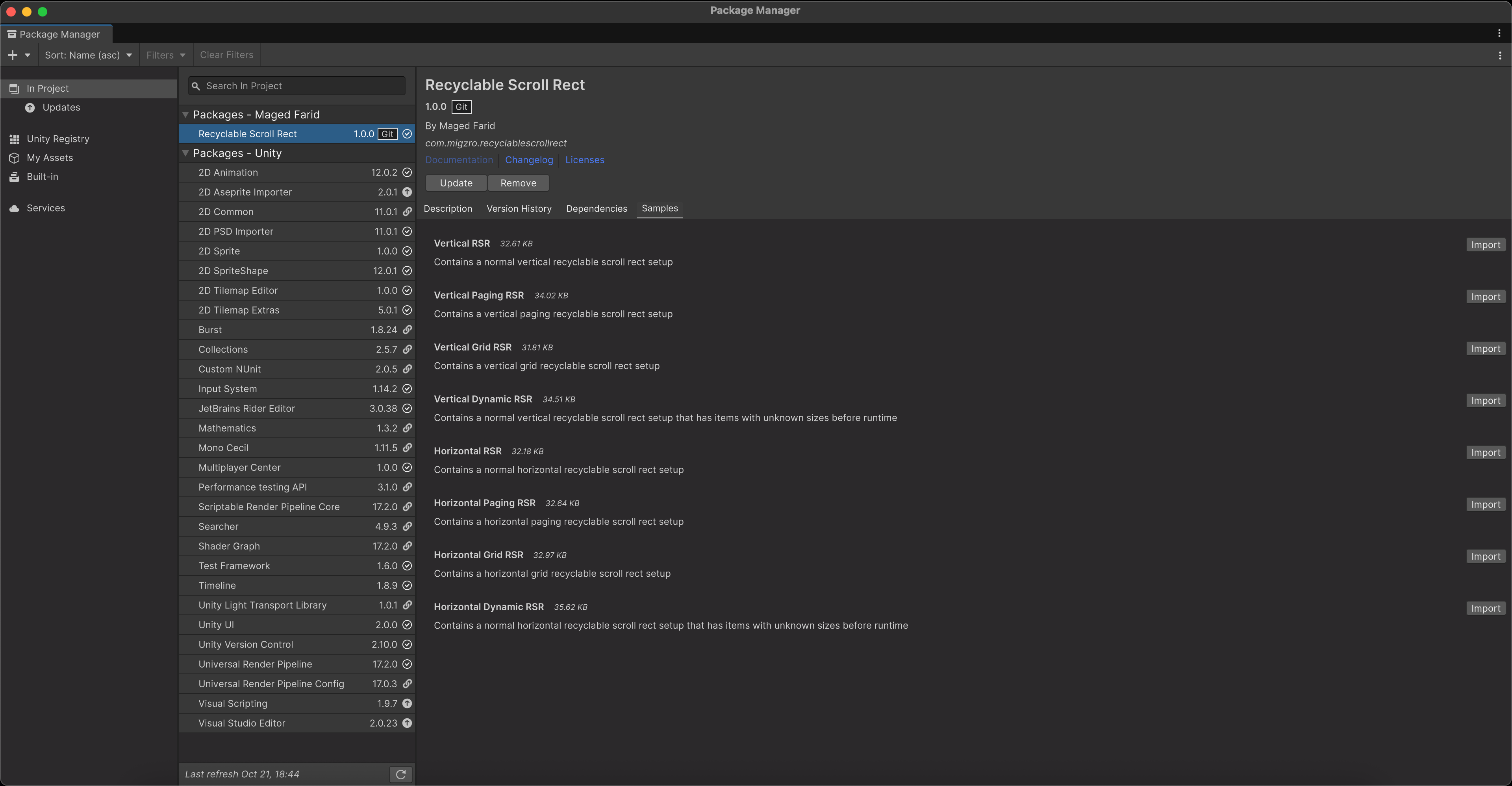 Unity Package Manager