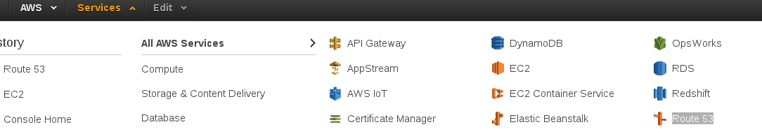 AWS console