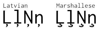Marshallese precomposed cedilla