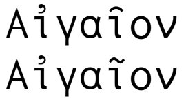 Polytonic Greek alternative circumflex
