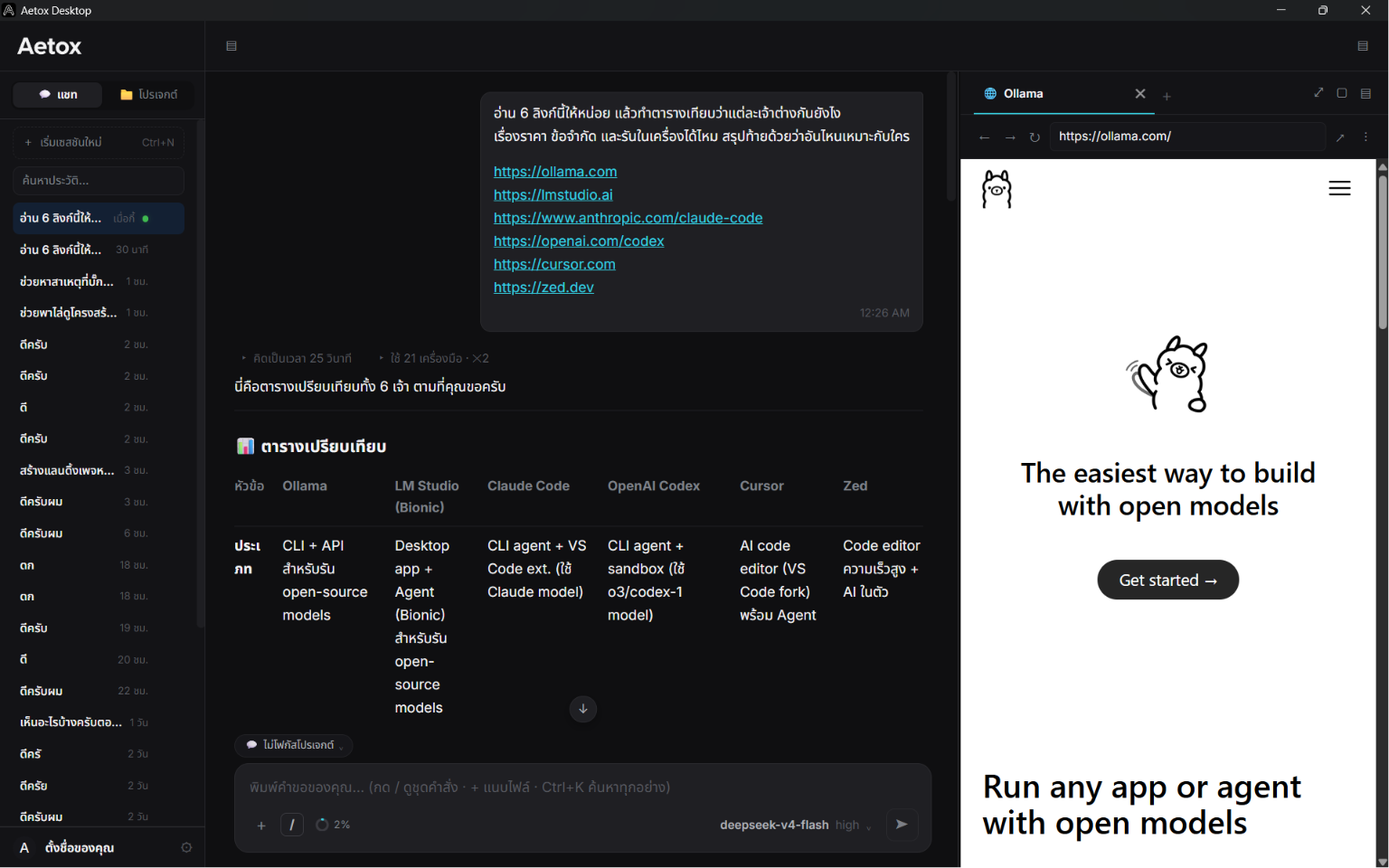 Aetox desktop