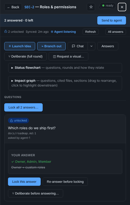 Lock all 2 answers: the confirmation lists both answers, then both lock