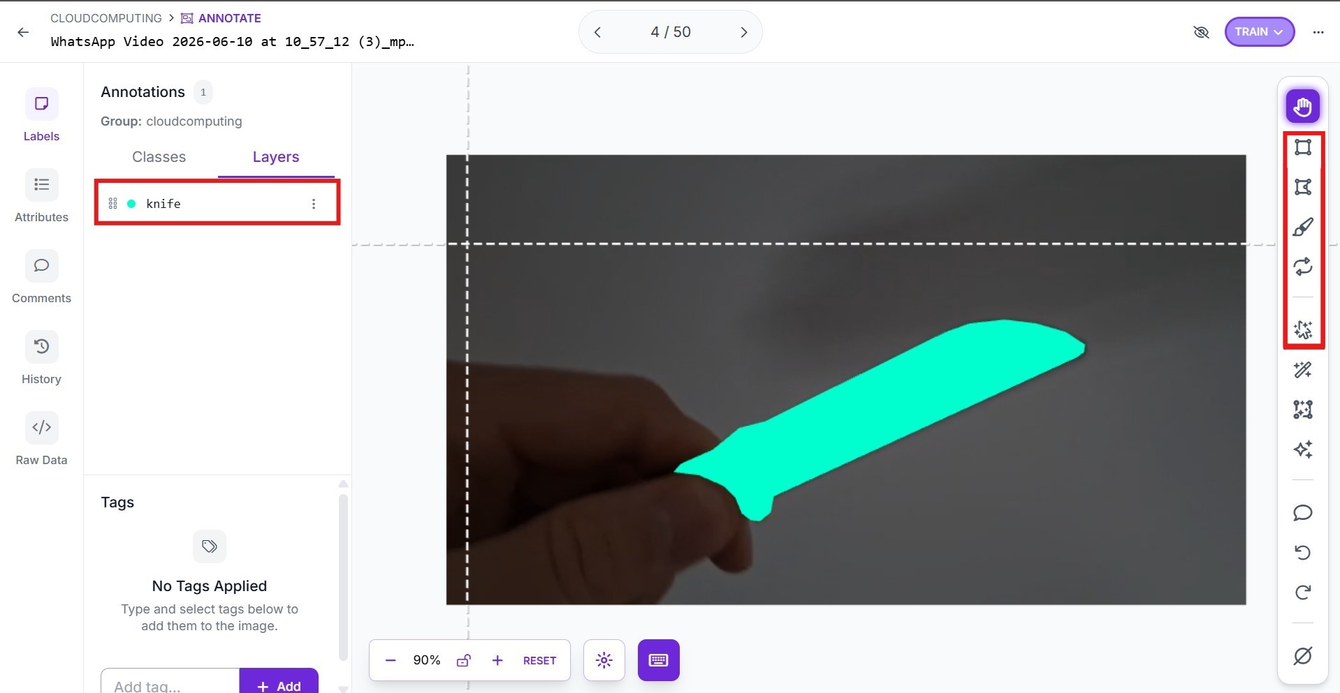 Use the Roboflow tools to create the bounding boxes and assign them to classes