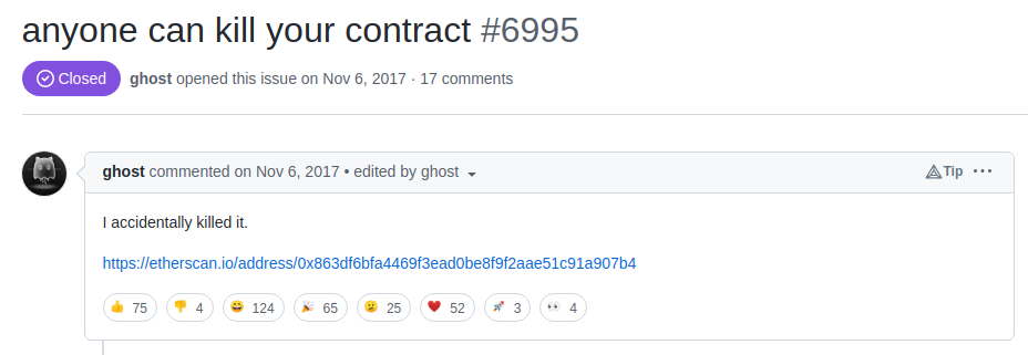 Issue on GitHub