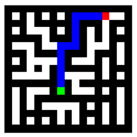 Maze generated via percolation
