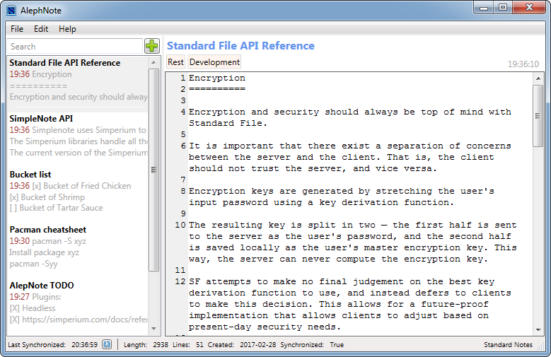 github standard notes