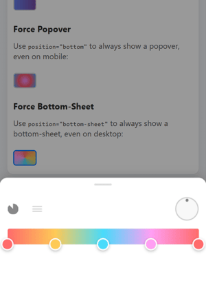 Mobile bottom-sheet mode