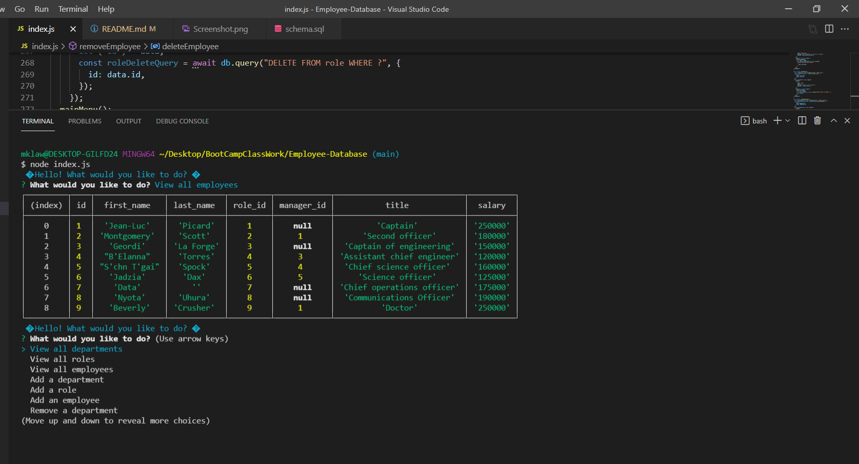 GitHub - MikiWolfe/Employee-Database