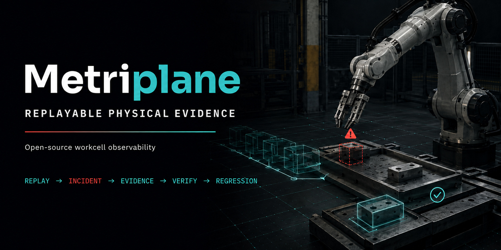 Metriplane — open-source workcell evidence and replay