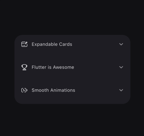 Expanding cards demo