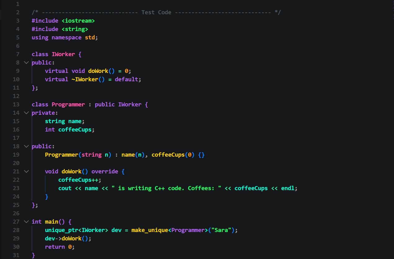 C++ Syntax Preview