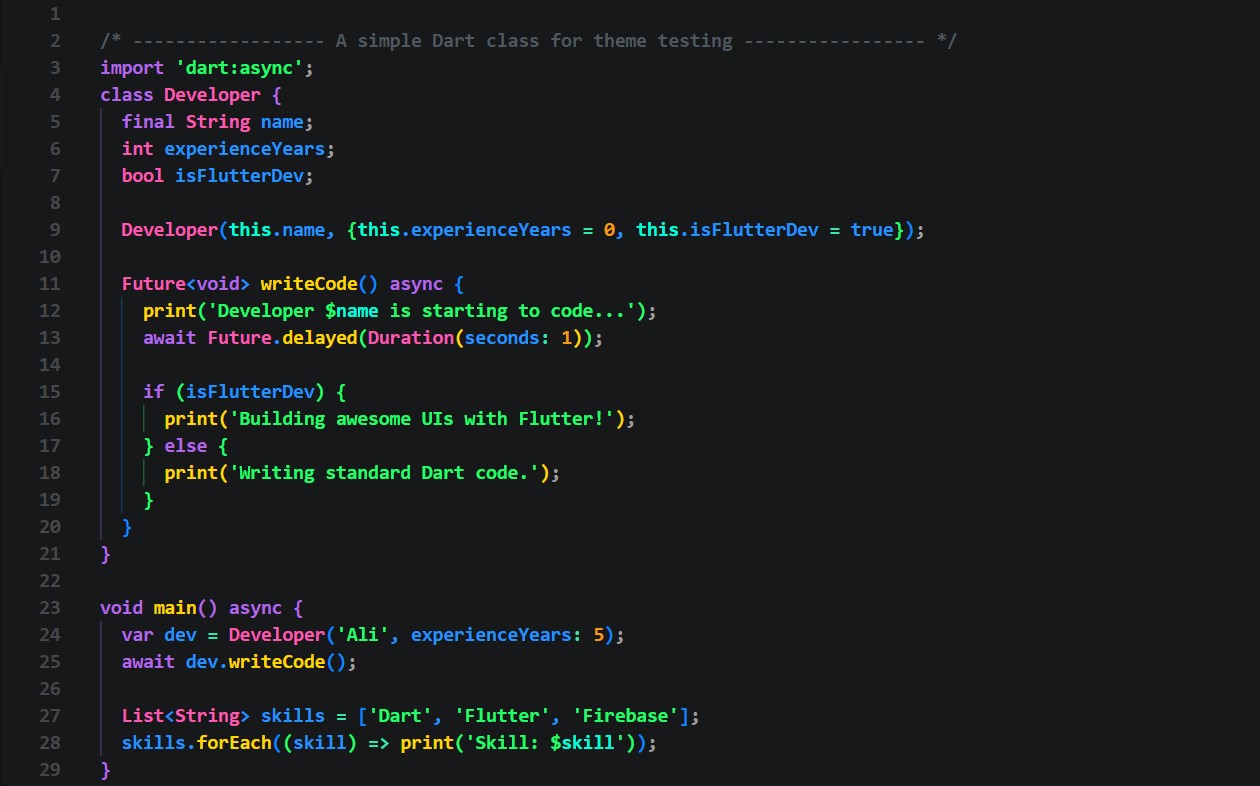Dart Syntax Preview