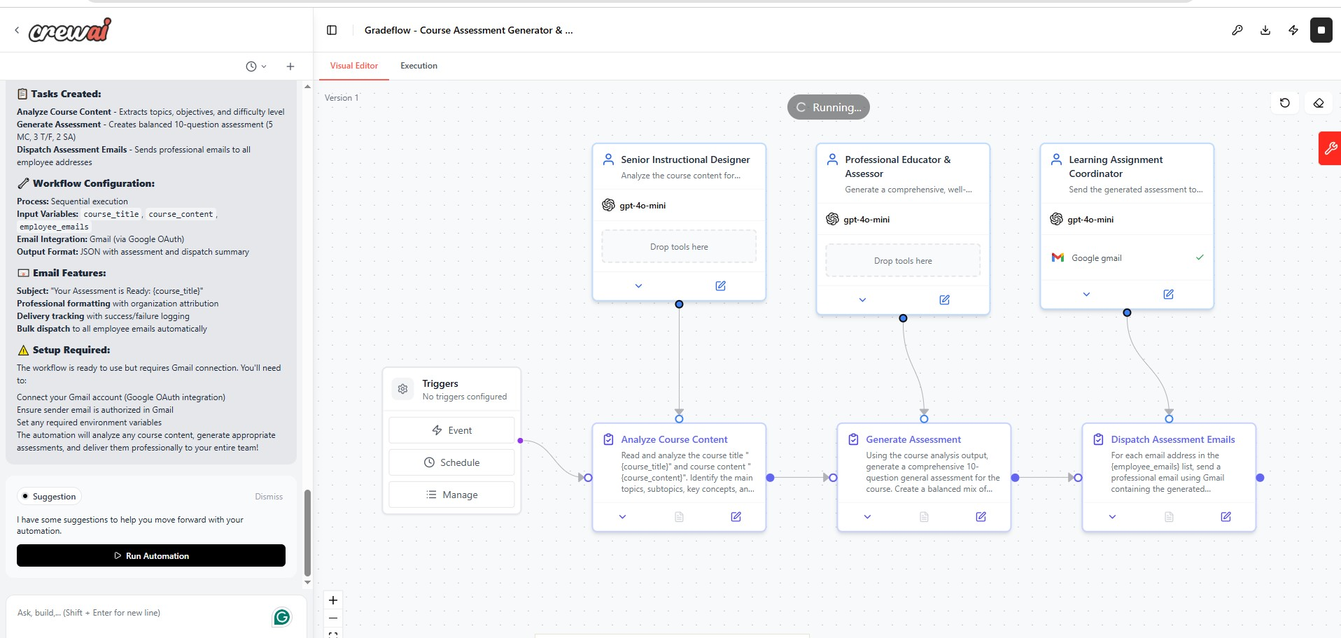 CrewAI Agent Workflow