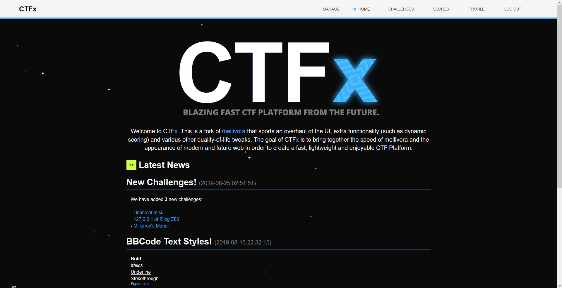 CTFx home