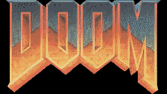DOOM logo, in 16-color TIC-80 cover form