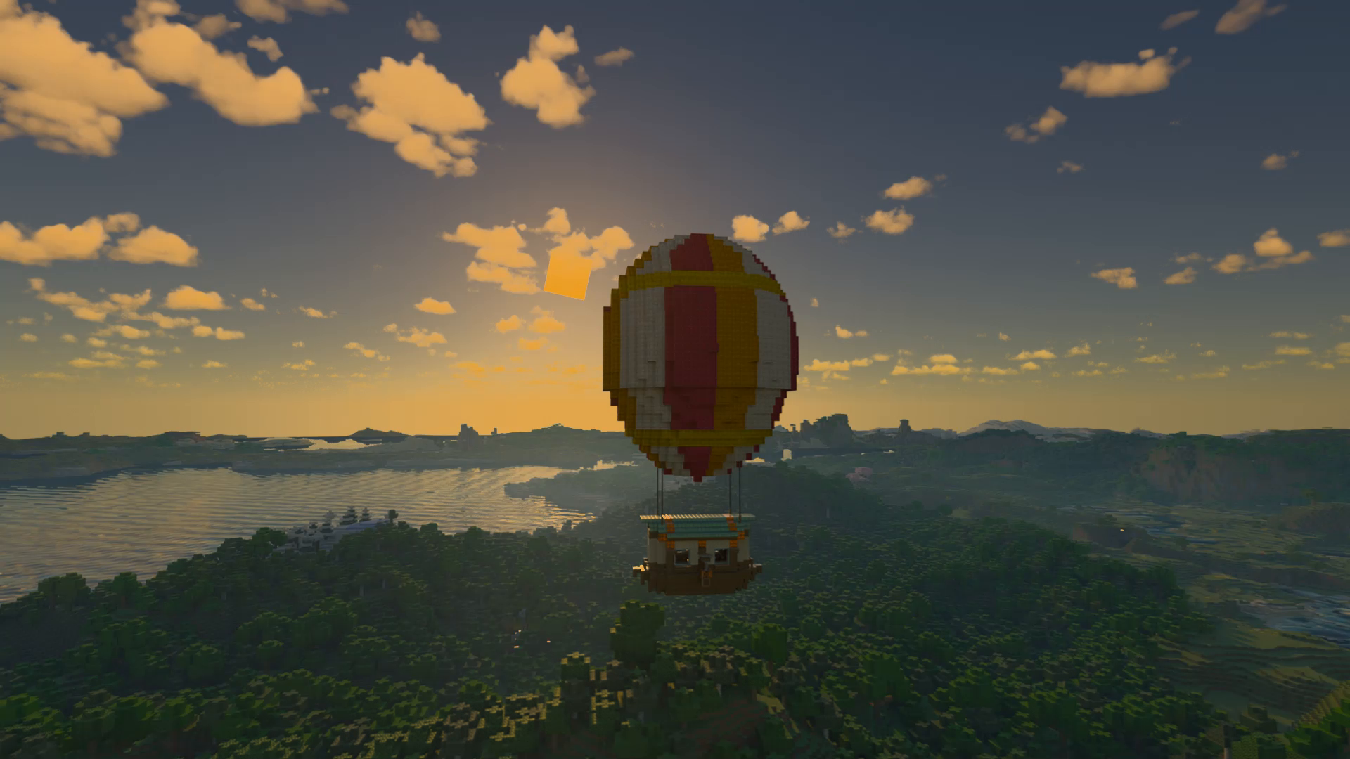 Radiance 0.1.6: a hot-air balloon above a sunlit landscape