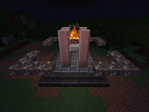A shrine made with stairs and slabs