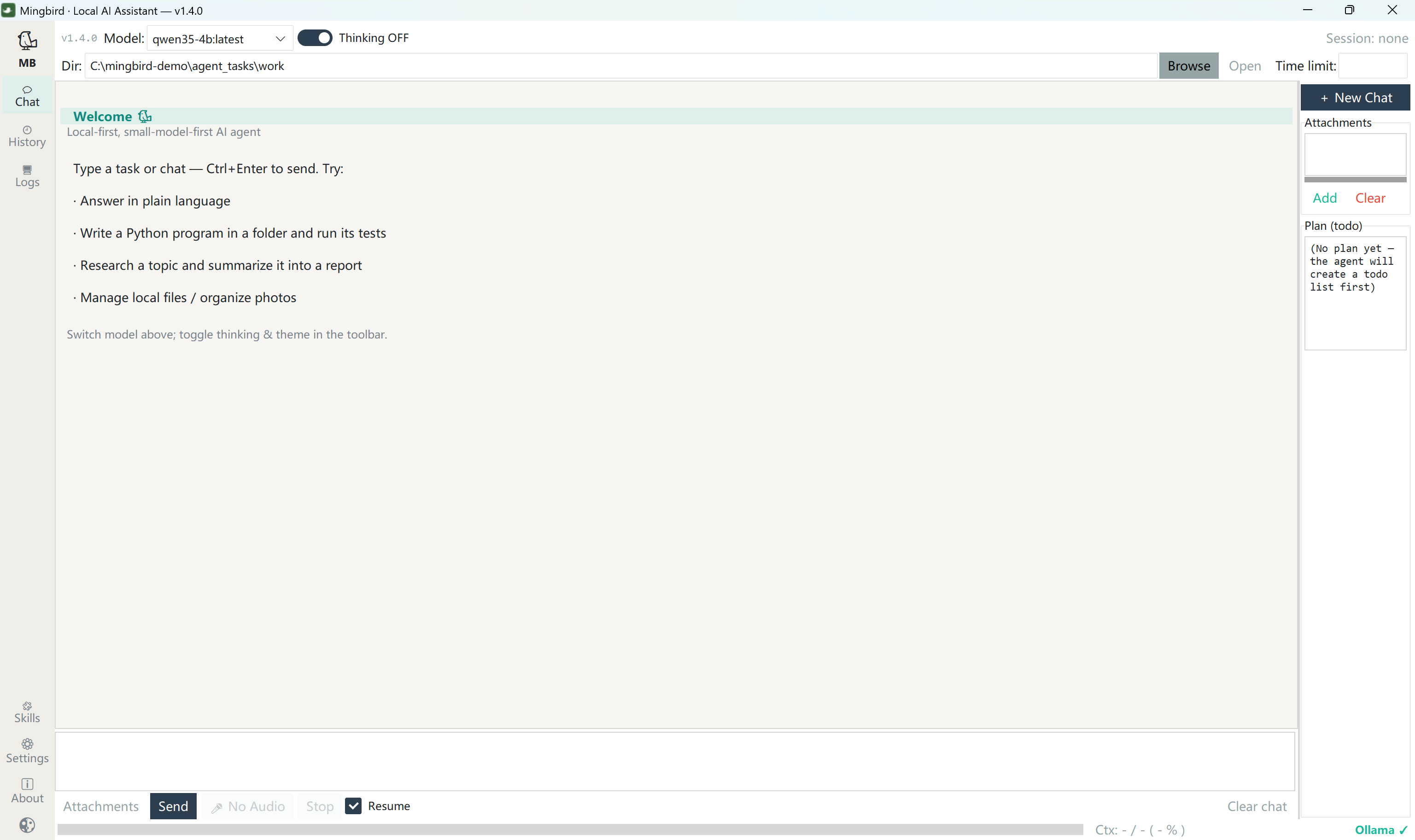 Mingbird screenshot